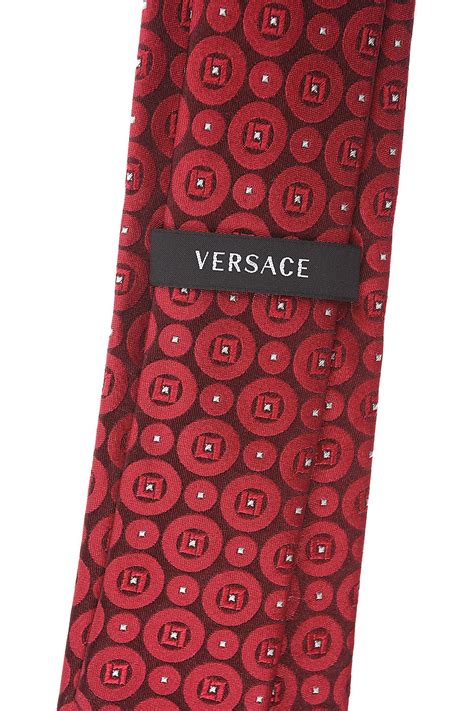 red Versace Ties for Men 